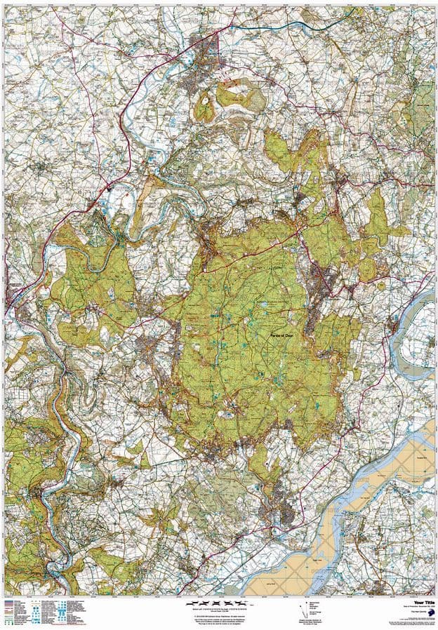 Ordnance Survey Bespoke Explorer Map at 1:25,000