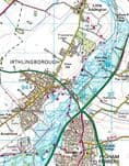 Ordnance Survey Bespoke Landranger Map at 1:50,000