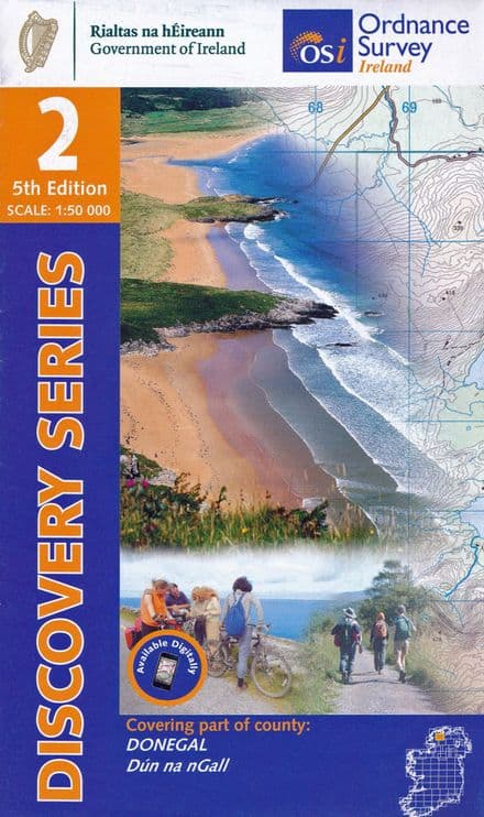 Ordnance Survey Ireland 1:50,000 - Map 02 - Donegal North Central