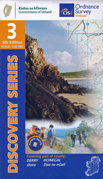 Ordnance Survey Ireland 1:50,000 - Map 03 - Donegal North East / Derry
