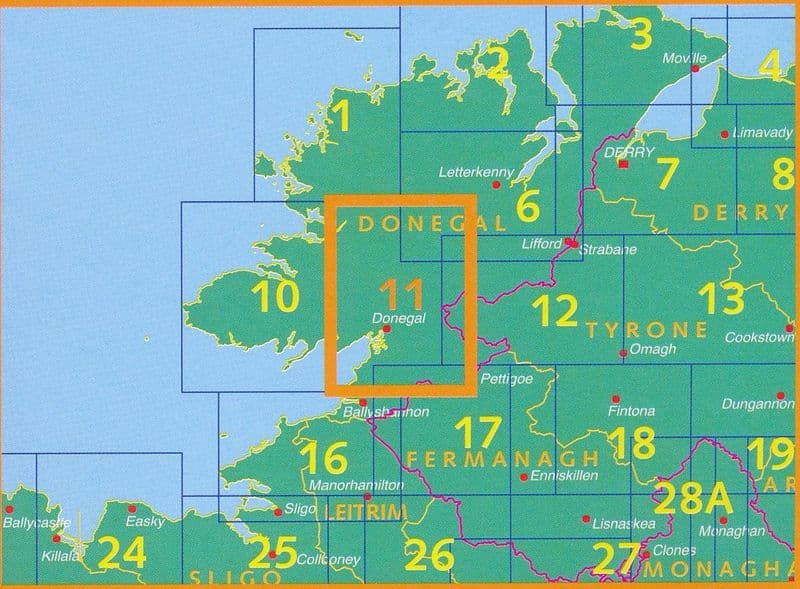 Ordnance Survey Ireland 1 50 000 - Map 11 - Donegal South