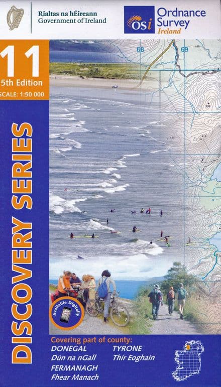 Ordnance Survey Ireland 1:50,000 - Map 11 - Donegal South