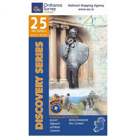 Ordnance Survey Ireland 1:50,000 - Map 25 - Sligo (E) / Leitrim / Roscommon