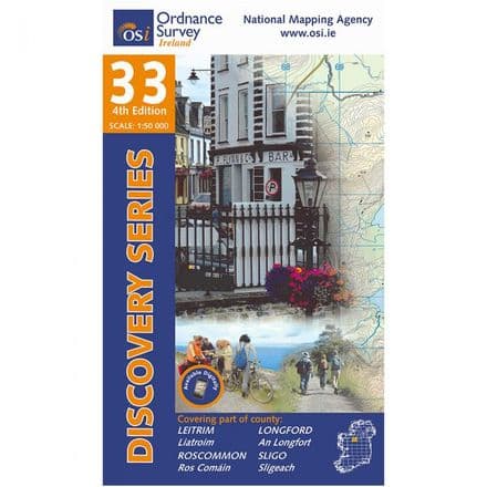 Ordnance Survey Ireland 1:50,000 - Map 33 - Leitrim / Longford / Roscommon / Sligo
