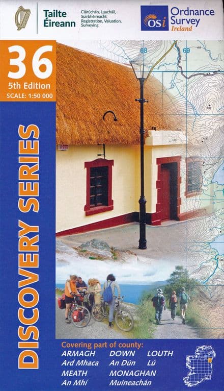 Ordnance Survey Ireland 1:50,000 - Map 36 - Armagh / Down / Louth / Meath / Monaghan