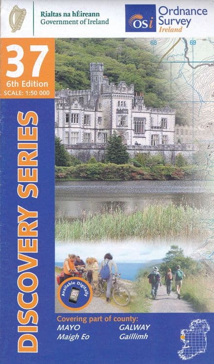 Ordnance Survey Ireland 1:50,000 - Map 37 - Mayo (SW) / Galway