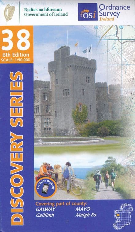 Ordnance Survey Ireland 1:50,000 - Map 38 - Galway / Mayo (S Cent)