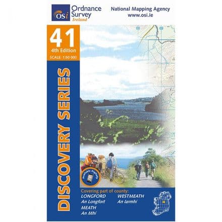 Ordnance Survey Ireland 1:50,000 - Map 41 - Longford / Meath / Westmeath
