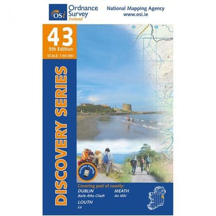 Ordnance Survey Ireland 1:50,000 - Map 43 - Dublin / Louth / Meath