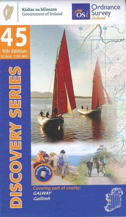Ordnance Survey Ireland 1:50,000 - Map 45 - Galway
