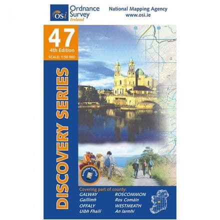 Ordnance Survey Ireland 1:50,000 - Map 47 - Galway / Offaly / Roscommon / Westmeath