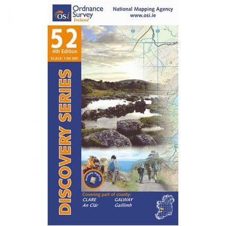 Ordnance Survey Ireland 1:50,000 - Map 52 - Clare / Galway