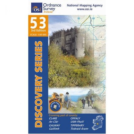 Ordnance Survey Ireland 1:50,000 - Map 53 - Clare / Galway / Offaly / Tipperary