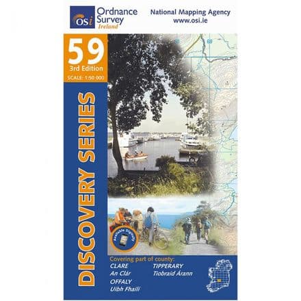 Ordnance Survey Ireland 1:50,000 - Map 59 - Clare / Offaly / Tipperary