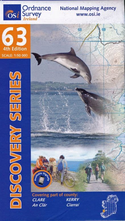 Ordnance Survey Ireland 1:50,000 - Map 63 - Clare / Kerry