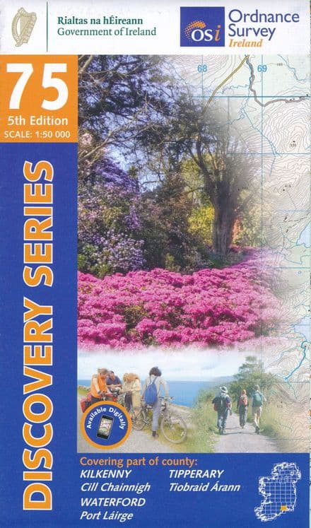 Ordnance Survey Ireland 1:50,000 - Map 75 - Kilkenny /Tipperary / Waterford North