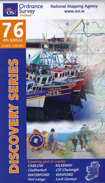 Ordnance Survey Ireland 1:50,000 - Map 76 - Carlow / Kilkenny / Waterford / Wexford