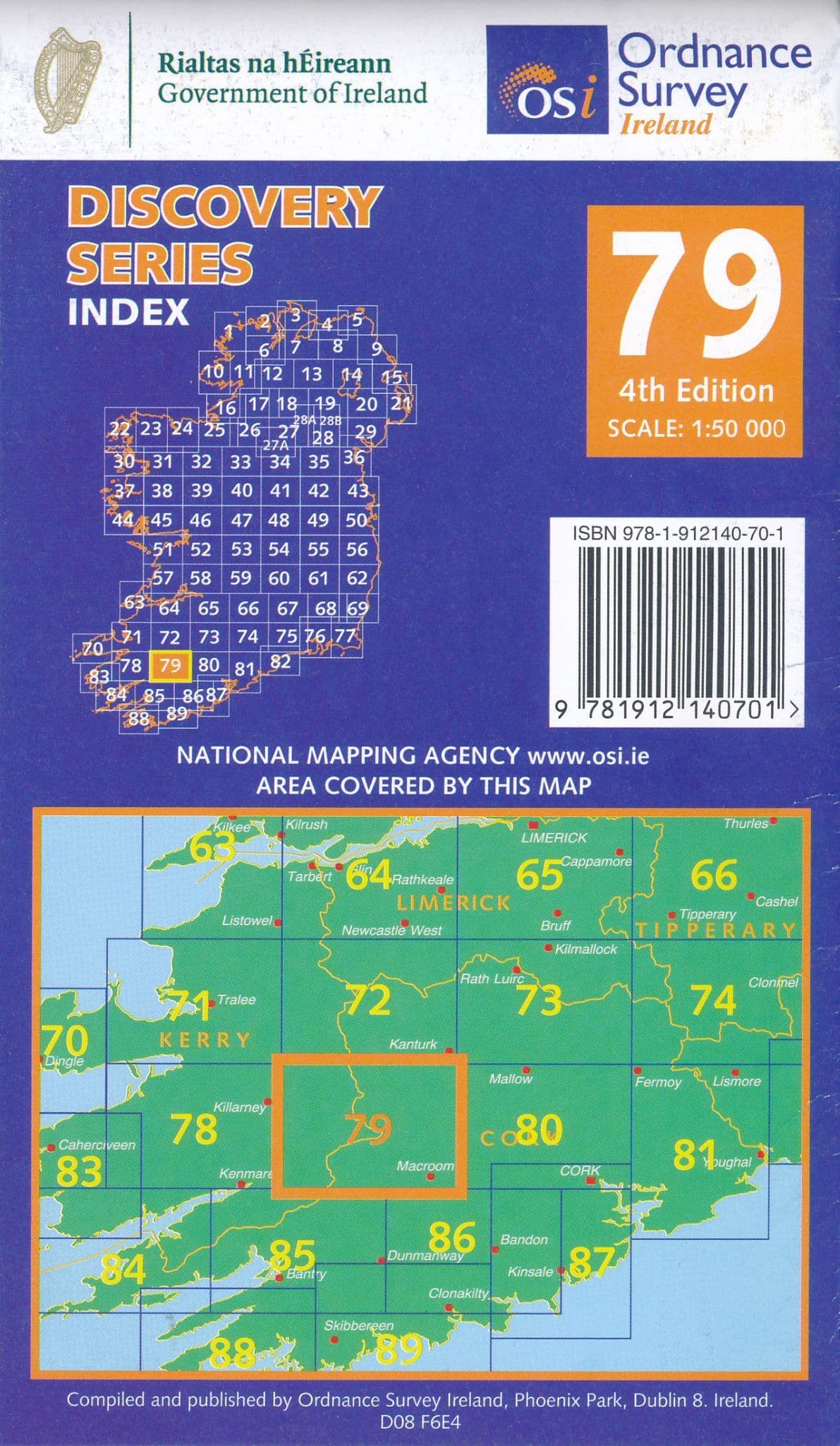 Ordnance Survey Ireland 1 50 000 - Map 79 - Cork Macroom / Kerry
