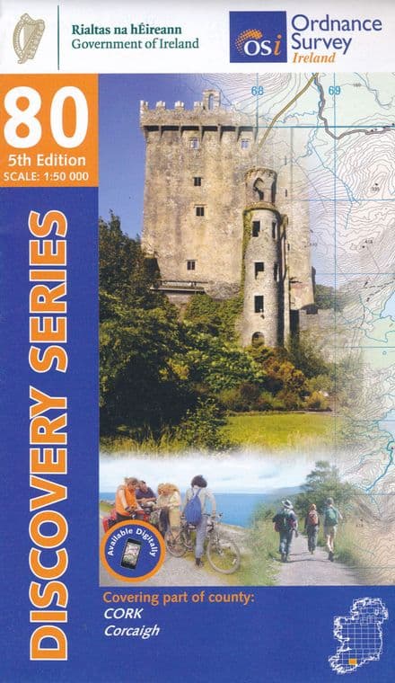 Ordnance Survey Ireland 1:50,000 - Map 80 - Cork