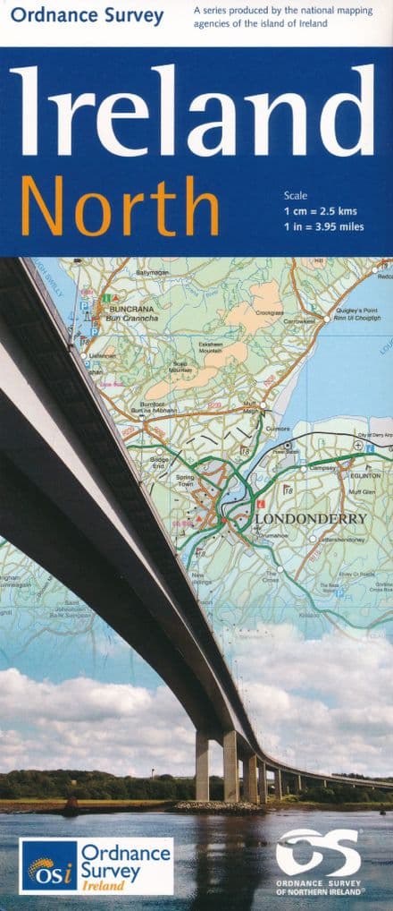 Ordnance Survey Ireland Road Map - North - 1:250,000