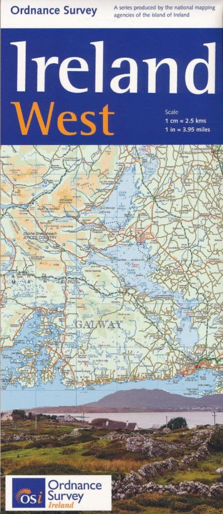 Ordnance Survey Ireland Road Map - West - 1:250,000