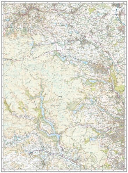 Ordnance Survey OL 1 The Peak District - EAST Sheet FLAT