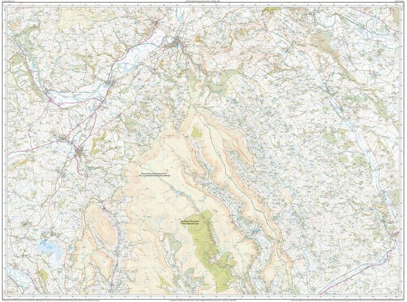Ordnance Survey OL 13 Brecon Beacons Eastern - North Side - FLAT