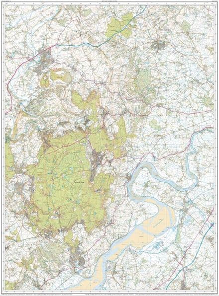 Ordnance Survey OL 14 Wye Valley & Forest of Dean - East Side - FLAT