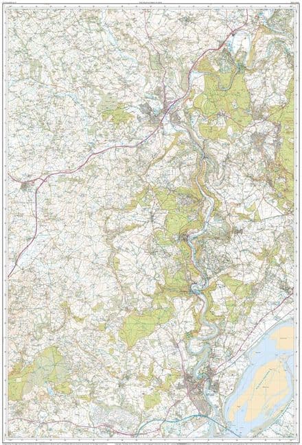 Ordnance Survey OL 14 Wye Valley & Forest of Dean - West Side - FLAT
