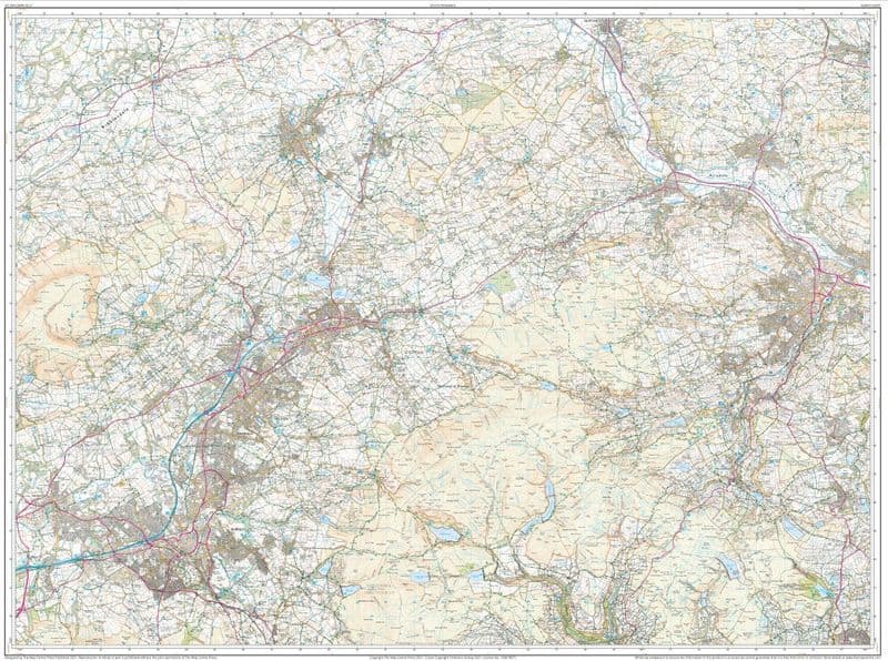 Ordnance Survey OL 21 South Pennines - North Side FLAT