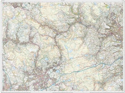 Ordnance Survey OL 21 South Pennines - South Side FLAT