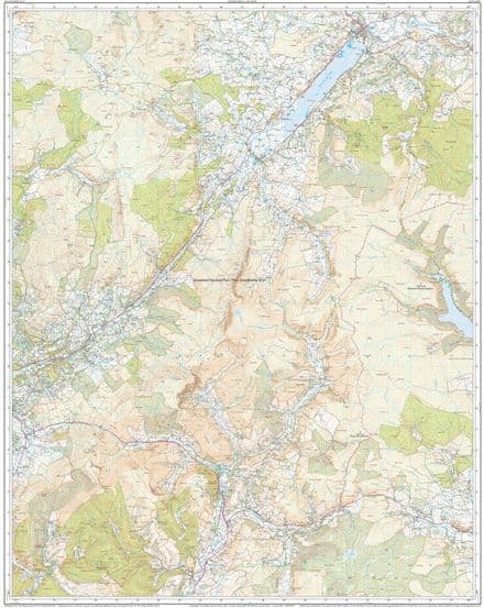 Ordnance Survey OL 23 Cadair Idris & Llyn Tegid - East Side FLAT