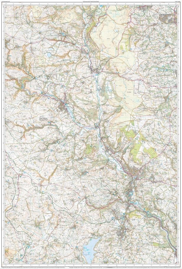 Ordnance Survey OL 24 The Peak District - White Peak Area - East Side FLAT
