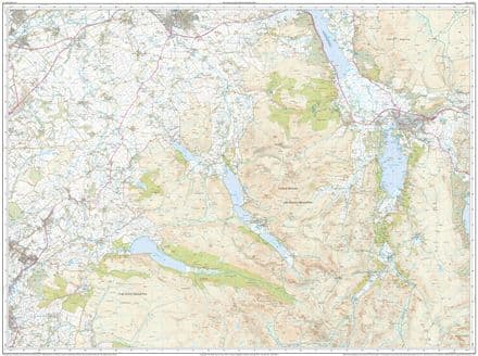 Ordnance Survey OL 4 English Lakes - North West - SOUTH Sheet FLAT