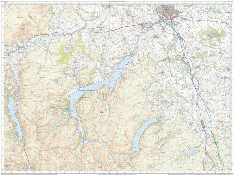 Ordnance Survey OL 5 English Lakes - North East - SOUTH Sheet FLAT