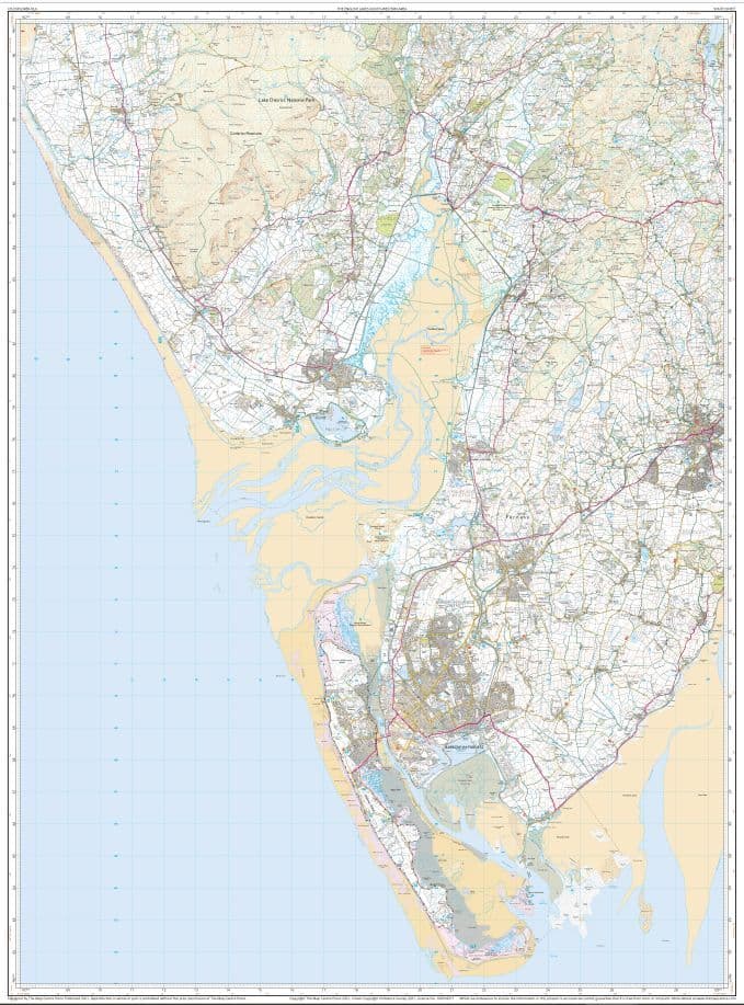 Ordnance Survey OL 6 English Lakes - South West - SOUTH Sheet FLAT