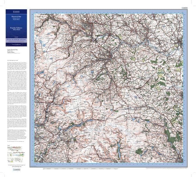 Ordnance Survey One Inch Map - Popular Edition 1919 -1926 at 1 50 000
