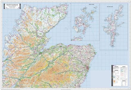 Ordnance Survey Road Map 1 - Northern Scotland (Incl Shetland & Orkney) - Wall Map - 2026