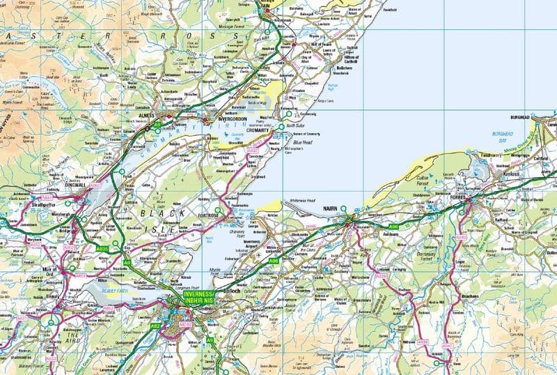 Ordnance Survey Road Map 1 Northern Scotland Incl Shetland & Orkney