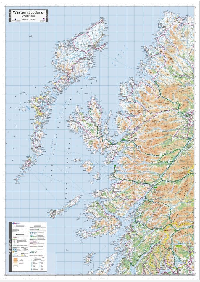 Ordnance Survey Road Map 2 - Western Scotland & The Western  Isles - Wall Map - 2026