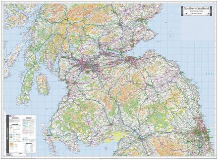 Ordnance Survey Road Map 3 - Southern Scotland & Northumberland - Wall Map - 2026