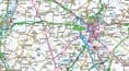 Ordnance Survey Road Map 5 - East Midlands & East Anglia, incl London - Wall Map - 2024