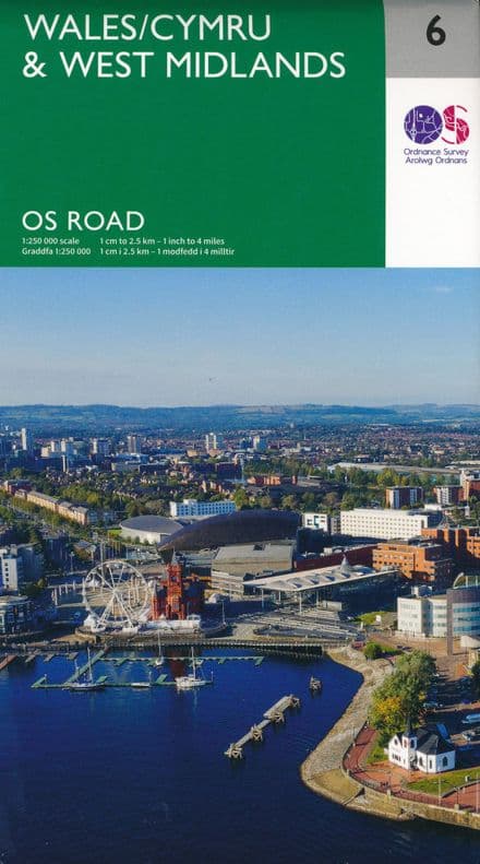 Ordnance Survey Road Map 6 - Wales/Cymru & West Midlands