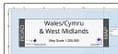Ordnance Survey Road Map 6 - Wales / Cymru & West Midlands - Wall Map - 2026