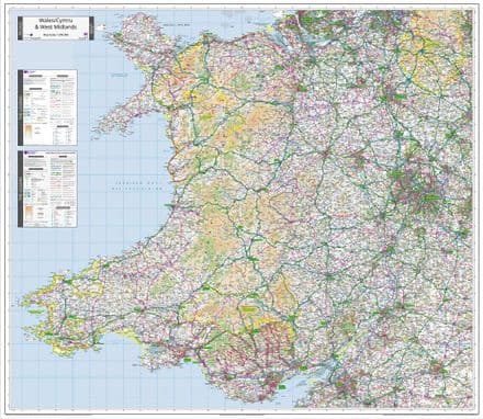 Ordnance Survey Road Map 6 - Wales / Cymru & West Midlands - Wall Map - 2026