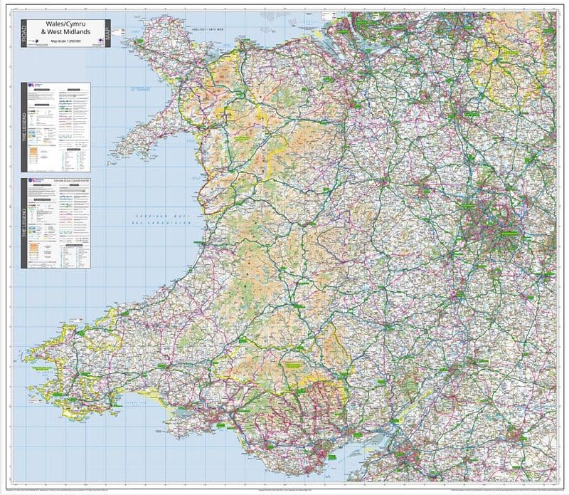 Ordnance Survey Road Map 6 - Wales / Cymru & West Midlands - Wall Map - 2026