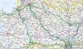 Ordnance Survey Road Map 7 - South West England & South Wales - Wall Map - 2024