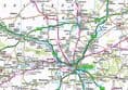 Ordnance Survey Road Map 8 - South East England Including London - Wall Map - 2024