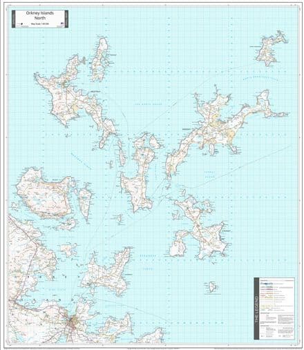 Orkney Islands North - Wall Map - 1:50,000 - The Map Centre Press
