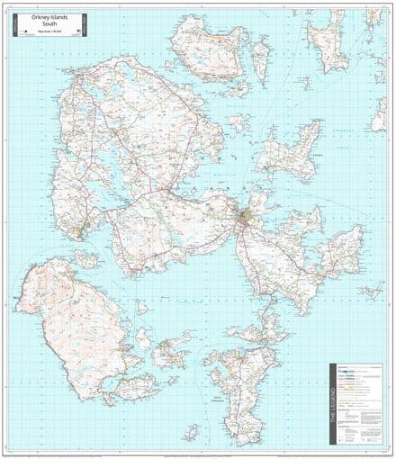 Orkney Islands South - Wall Map - 1:50,000 - The Map Centre Press